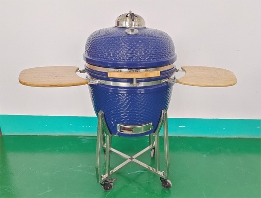Thermomètre intégré 24 pouces Kamado Grill avec surface de cuisson en fonte