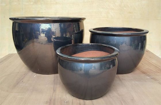 les pots extérieurs en céramique verts d'usine de 35cmx25cm font du jardinage décoration