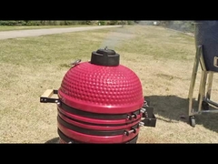 Le charbon de bois les grils en céramique de Kamado de surface étoilée de ciel de 22 pouces GRILLENT TOUT ENTIER Handlle en bambou