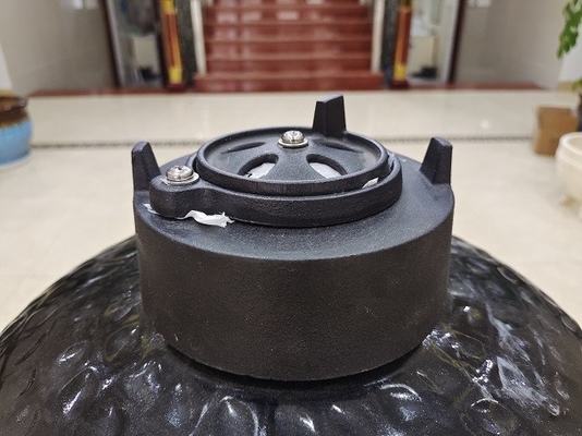 Gril en céramique de Kamado de BARBECUE de 15 pouces avec le noir de supports