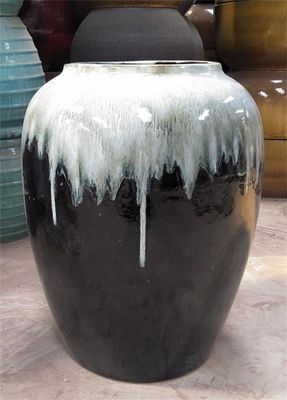 50x64cm ont glacé de grands pots en céramique extérieurs pour des usines
