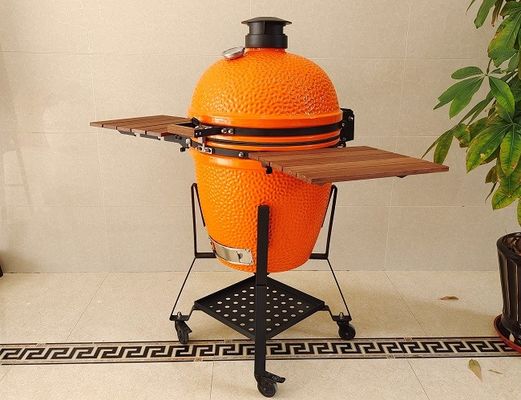 Gril de Kamado de charbon de bois de GV de 21,5 pouces, gril en céramique orange de fumeur