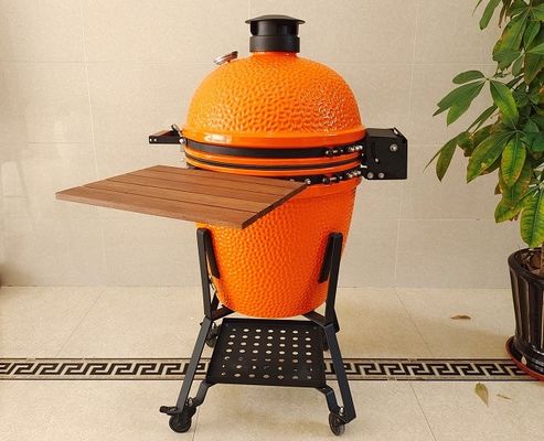 Gril de Kamado de charbon de bois de GV de 21,5 pouces, gril en céramique orange de fumeur